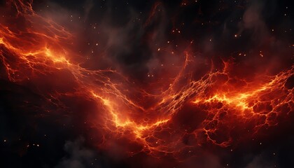 Nebula fire in the sky, astronomy background