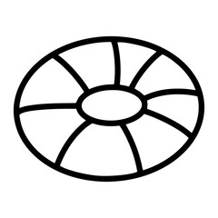 Obraz premium Lifebuoy ring buoy doodle icon.