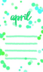 simple colorful monthly planner template with lines