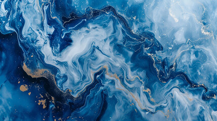 Sky Blue and Royal Blue marble background - obrazy, fototapety, plakaty