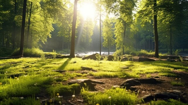 The forest breathes in the dawn light, a scene of pure tranquility and natural splendour