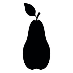 Pear silhouette. Fruit icon vector illustration