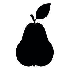 Pear silhouette icon. Vector illustration