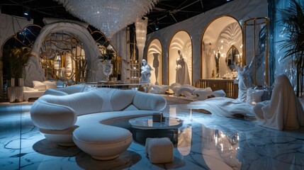 Luxury wedding reception in a luxury hotel - obrazy, fototapety, plakaty