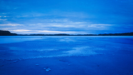 View of the sea from the beach - Winter - Landscape - Snow - Background - Ice - Cold 