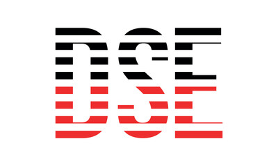 DSE three initial letter iconic line negative space minimal logo design vector template. monogram, abstract, wordmark, business, typography, minimalist, brand, company, flat, modern, unique, simple