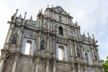 Ruins of St. Paul's Cathedral in Macau city
