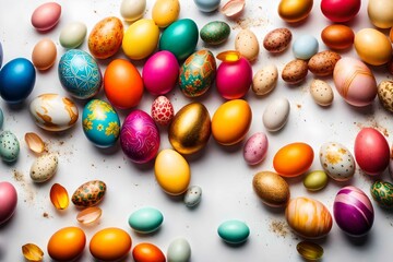 Fototapeta na wymiar Easter eggs colorfull