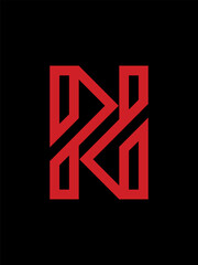 N monogram logo template