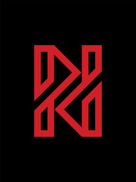 N monogram logo template
