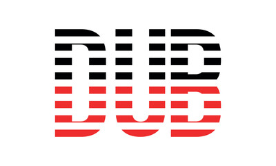 DUB three initial letter iconic line negative space minimal logo design vector template. monogram, abstract, wordmark, business, typography, minimalist, brand, company, flat, modern, unique, simple