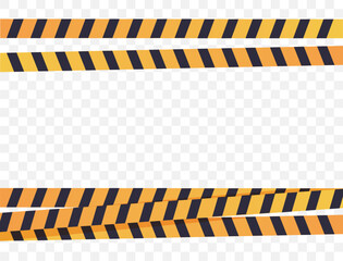Police danger line caution yellow tape attention concept. Vector graphic design illustration - obrazy, fototapety, plakaty