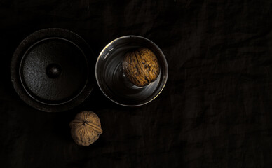 still life with walnuts and other