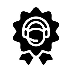 customer service glyph icon