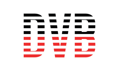 DVB three initial letter iconic line negative space minimal logo design vector template. monogram, abstract, wordmark, business, typography, minimalist, brand, company, flat, modern, unique, simple