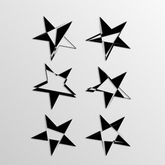 set of custom stars logo