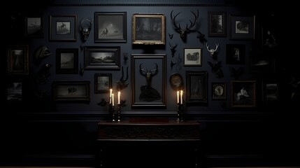 A pitch-black wall, absorbing all light, creating a mysterious and profound visual impact.