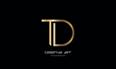 DT, TD, D, T abstract letters logo monogram