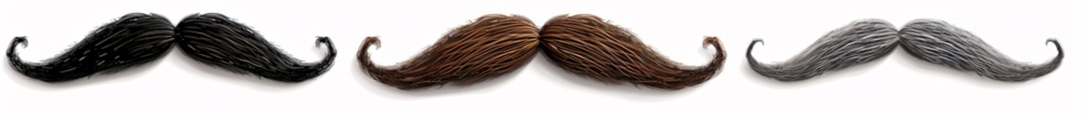 Two Brown Wire Moustaches Generative AI