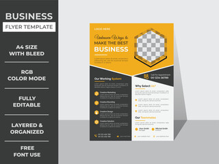 Minimal corporate business flyer and poster vector design template