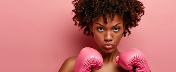 African American Woman Boxer Generative AI - obrazy, fototapety, plakaty