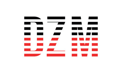 DZM three initial letter iconic line negative space minimal logo design vector template. monogram, abstract, wordmark, business, typography, minimalist, brand, company, flat, modern, unique, simple