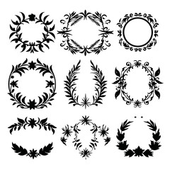 wreath SVG, wreath png, wreath frame, frame svg, frame illustration, wreath illustration, frame, vector, vintage, floral, design, decoration, pattern, ornament, border, illustration, flower, ornate, a