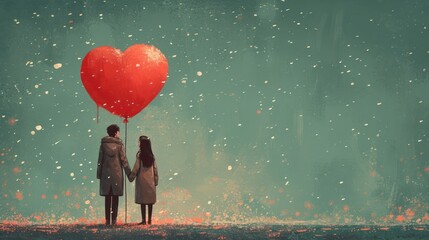 Obraz premium valentine day wallpaper, valentine couple