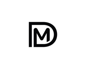 DM MD Logo design vector template