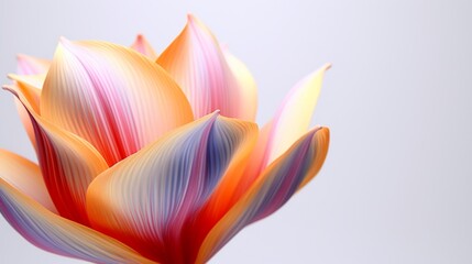 3d close-up beautiful tulip Ai generative