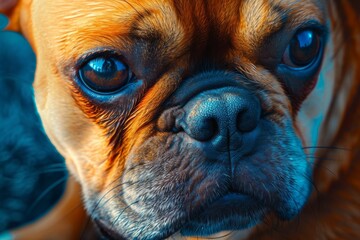 Close-Up of a Pensive Boxer Dog's Face
