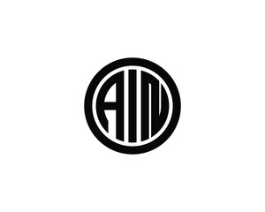 Obraz premium AIN logo design vector template