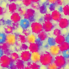 Obraz na płótnie Canvas Flowers and ice. Abstract seamless pattern. AI generated.