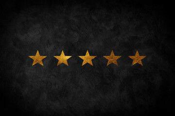 Golden star vector icons. Stars collection. Golden and Black set of Stars, isolated. Star icon. 5 Star rating concept.