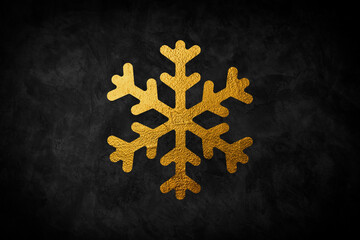 Ice and gold snowflakes. 3d vector realistic icon set, christmas decorations. Cold snowing winter concept.