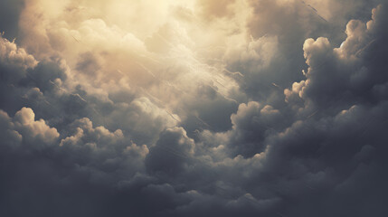 gloomy cloud and sky - obrazy, fototapety, plakaty