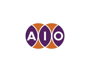 AIO logo design vector template
