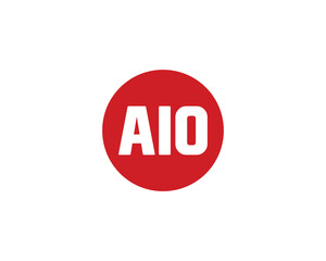 AIO logo design vector template
