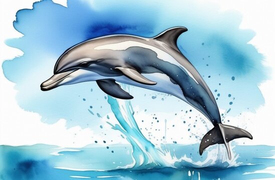 recommend clip art: cute dolphin jumping over white