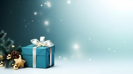 Gift background with copy space for Christmas gifts, holiday or birthday
