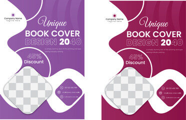 Propessional Book Cover Design . vector design and brochure template . 