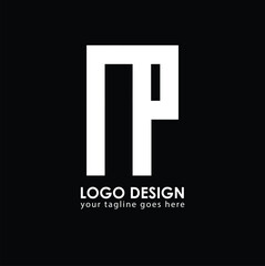 NP NP Logo Design, Creative Minimal Letter NP NP Monogram © Mamoon