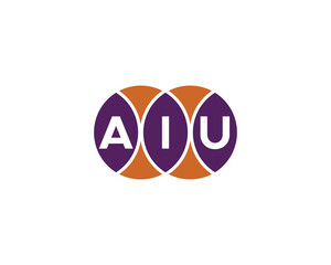 AIU Logo design vector template