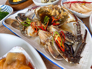 South Korea food. Soy Sauce Marinated Crab