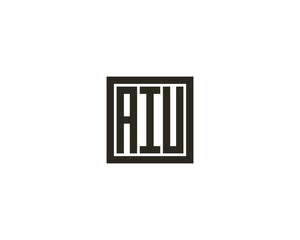 AIU Logo design vector template