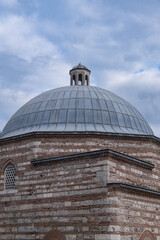 Fototapeta na wymiar Historical Turkish bath dome and stonewall. Kilic Ali Pasa Hamami. Istanbul, Turkey.