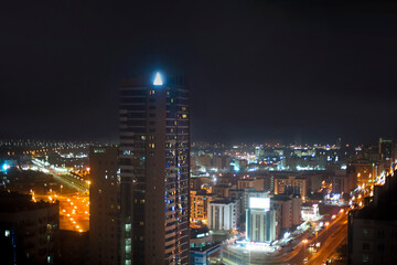 Fototapeta na wymiar View of Fujairah City in the night. United Arab Emirates