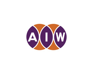 AIW Logo design vector template