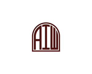 AIW Logo design vector template