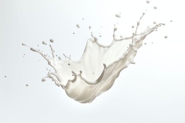 Milk splash isolated on transparent or white background 